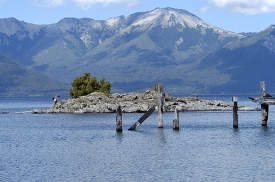 view of mountains and lake argentina