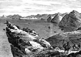 view on lake titicaca historical illustration