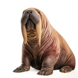 Walrus isolated on white background