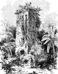watch tower of san jerome historical illustration