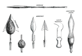 weapons of african natives historical illustration africa