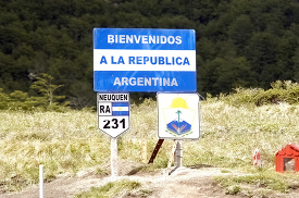 welcome to argentina sign along roadway