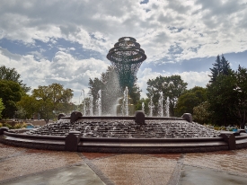 Wellspring fountain in Council Bluffs Iowas Bayliss Park