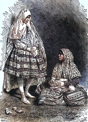 Women of Chiraz colorized historical illustration