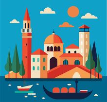 picturesque illustration of Venice Italy