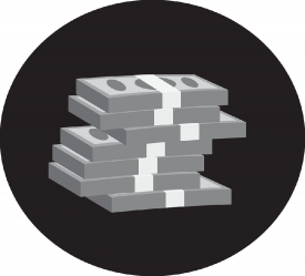 pile of money icon gray color clipart