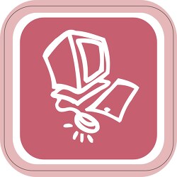 pink square desktop computer monitor icon