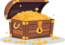 pirate treasure chest full of gold coins