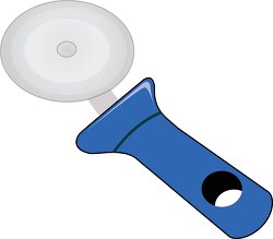 pizza slicer with a blue handle clip art