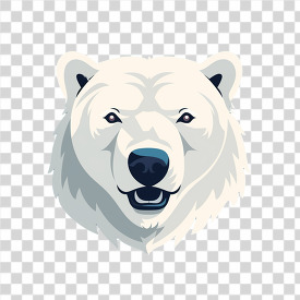 polar bear face transparent