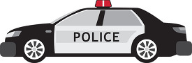 police cruiser patrol car transportation gray color clipart