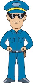 police officer wearing sunglasses clipart
