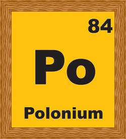 polonium periodic chart clipart
