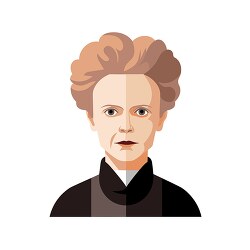 portrait of marie curie physicist and chemist clip art
