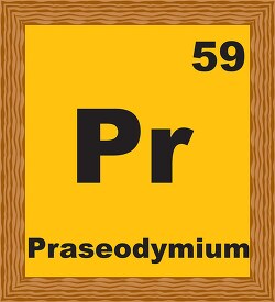 praseodymium periodic chart clipart