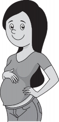 pregnant women gray color clipart