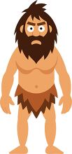 Primitive caveman character wearing a simple loincloth