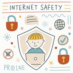 Promoting Internet Safety Illustration