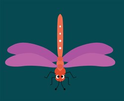 purple orange dragonfly clipart