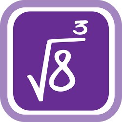 purple square cubic root mathematical symbol