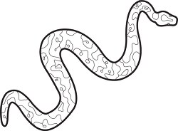 python clipart with large brown spots black outline clip art