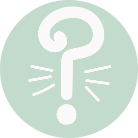 question mark with round icon clipart
