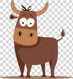 quirky cow cartoon character with large eyes