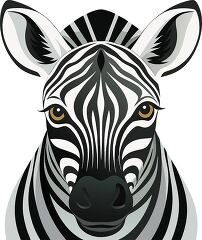 realistic vector illustration of a zebra face