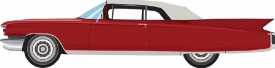 red 1960 cadillac eldorado convertible clipart