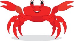 red cartoon crab sea animal clip art