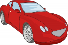 red european sports car clipart
