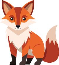 red fox cartoon character on an isolated white background