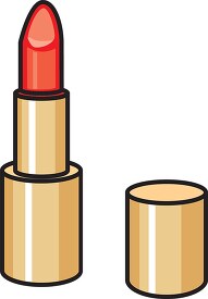 red lipstick with top off clipart