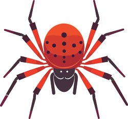 red spider with black spots on its body