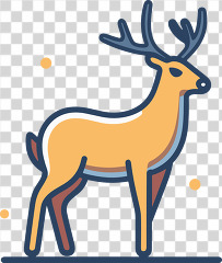 reindeer icon style transparent png