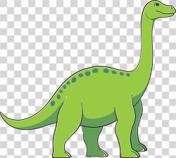 riendly green apatosaurus cartoon with yellow spots and a smilin