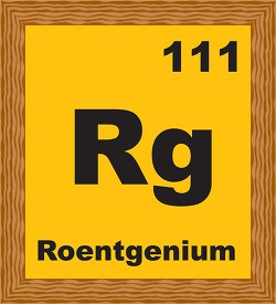 roentgenium periodic chart clipart