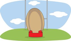 rugby ball on holder