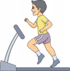 running on treadmill clipart 598