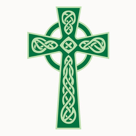 saint patricks day green celtic cross