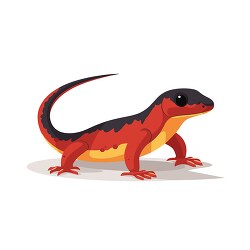 salamander with intricate skin pattern clip art