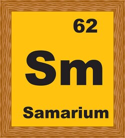 samarium periodic chart clipart