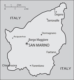 San Marino country map gray color