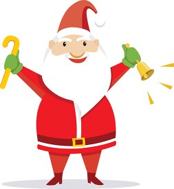 santa with bell christmas clipart