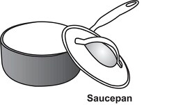 saucepan with lid black outline