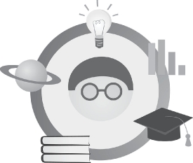 school icon with book light bulb plant gray color clipart