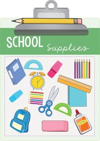 school supplies board clipart 7211a