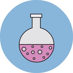 science flask bubbles icons