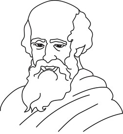scientist archimedes clipart outline