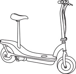 scooter black outline clipart 11